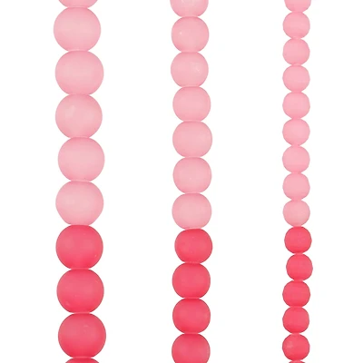 Pink Ombre Glass Round Beads by Bead Landing™