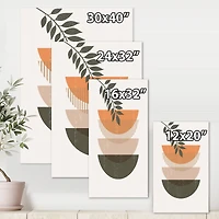 Designart - Abstract Geometrical Sun and Moon With Leaf II