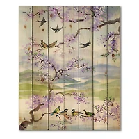 Designart - Birds On Cherry Branch
