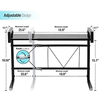 Sorbus 25.5" Expandable Microwave Shelf Rack with Hooks