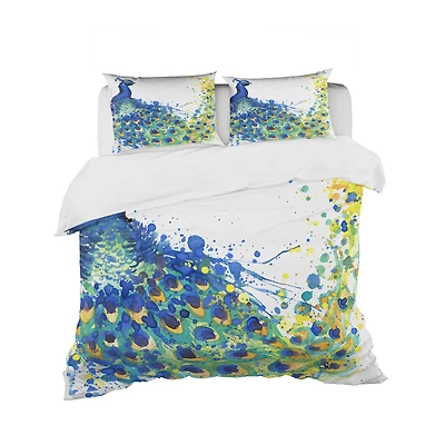 Designart 'Exotic Peacock Watercolor