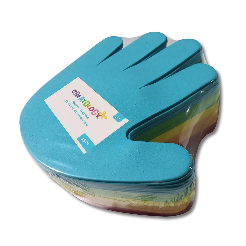 6.5" Primary Hand Foam Shapes, 35ct. by Creatology™