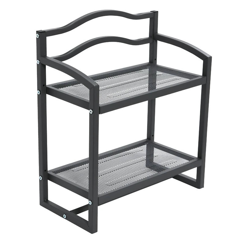Household Essentials 2-Tier Metal Wall Mount Bathroom Shelf