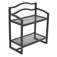 Household Essentials 2-Tier Metal Wall Mount Bathroom Shelf