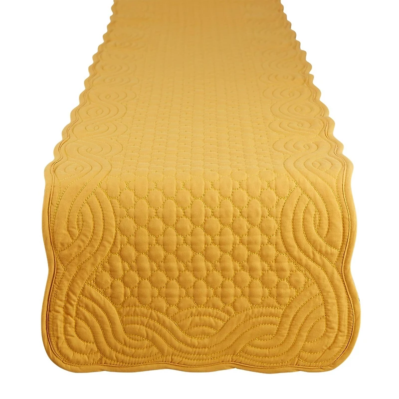 DII® 72" Honey Gold Quilted Farmhouse Table Runner