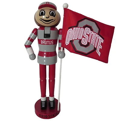 Santa's Workshop 12" Ohio State Mascot & Flag Nutcracker