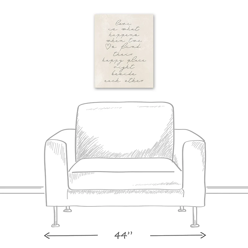 Love is what Happens 16" x 20" Canvas Wall Art