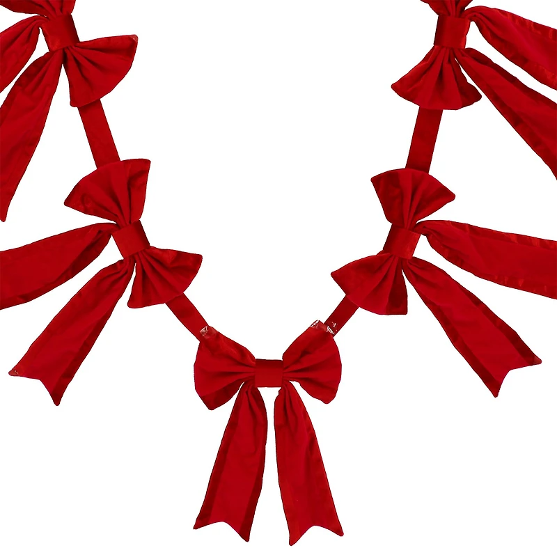6ft. Red Bow Garland by Ashland®