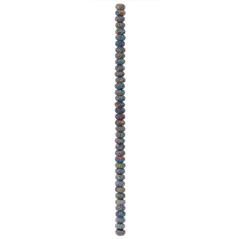 12 Packs: 38 ct. (456 total) Blue Iridescent Resin Rondelle Beads, 8mm by Bead Landing™