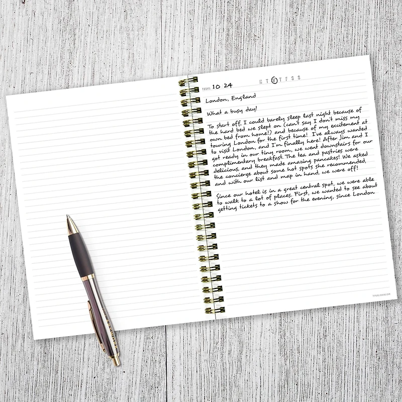 TF Publishing Business Black Spiral Lined Journal