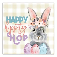 Happy Hippity Hop 12" x 12" Canvas Wall Art