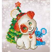 Diamond Dotz® Beginner Christmas Pup & Mouse Diamond Facet Art Kit
