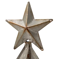 Glitzhome® 14.5" Galvanized Metal Christmas Tree Table Décor