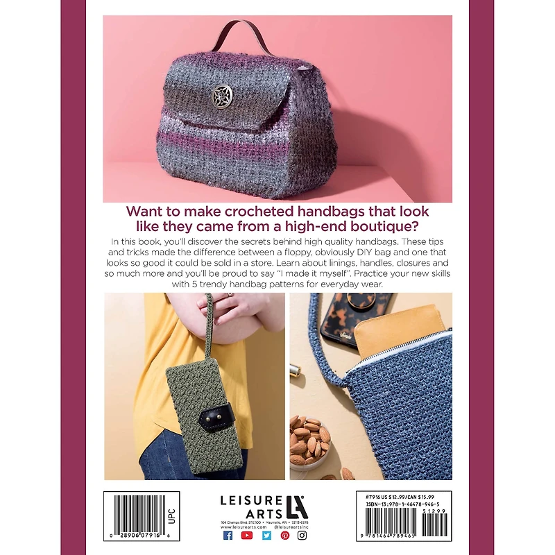 Leisure Arts® Handcrafted Handbags Book #2 Easy