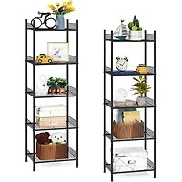 NEX™ 57" Black 5-Tier Wire Storage Organizer, 2ct.