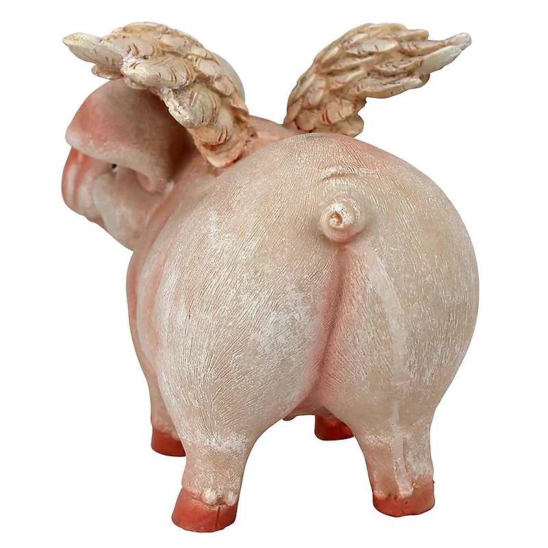 Design Toscano 8" Hog Heaven Flying Pigs Statue Collection Standing
