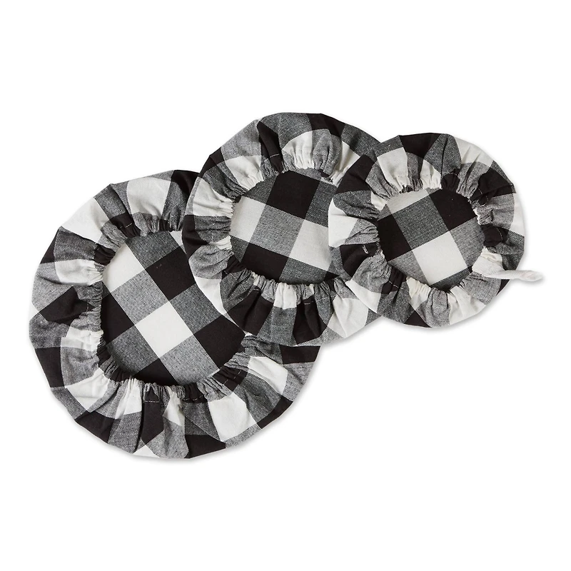 DII® Assorted Buffalo Check Woven Dish Cover Set
