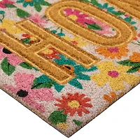 Pink & Orange Floral Home Doormat