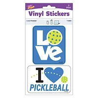 TREND Enterprises® I Love Pickleball Vinyl Stickers, 6 Packs of 2