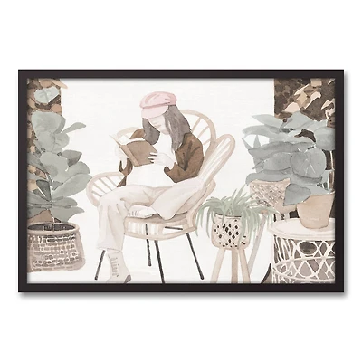 Fashion Plant Gal 20" x 30" Black Framed Canvas