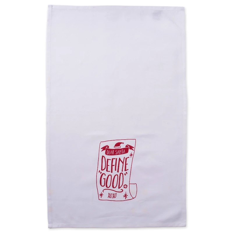 DII® Assorted Dear Santa Holiday Printed Dishtowel Set