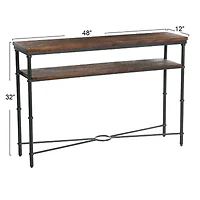 Hello Honey® 48" Saratoga Rustic Wood & Metal Console Table