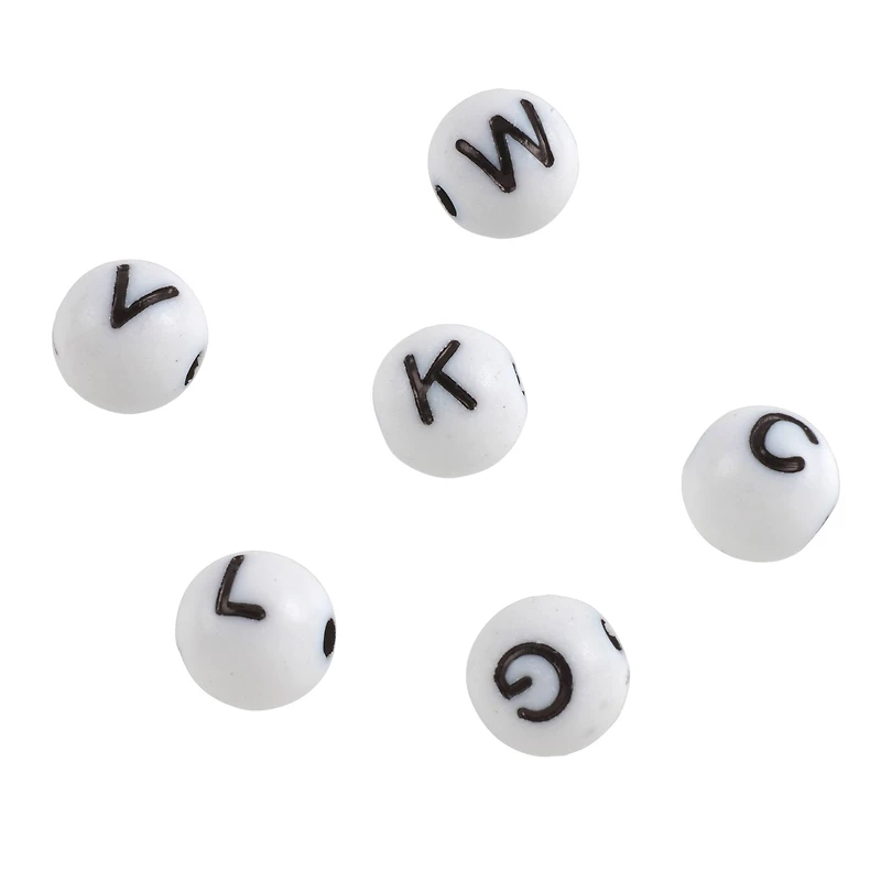 Alphabet Acrylic Round Craft Beads by Bead Landing™, 7.5mm