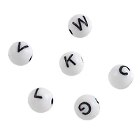 Alphabet Acrylic Round Craft Beads by Bead Landing™, 7.5mm