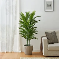 Glitzhome® 5ft. Potted Faux Palm Tree