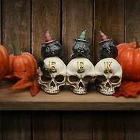 5" EEK Skulls with Black Cats
