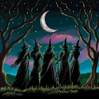 11" x 11" Witches Circle Canvas Painting Kit by Craft Smart®