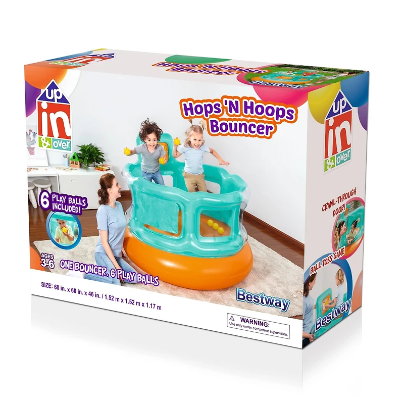 Bestway Up In & Over™ Hops 'N Hoops Bouncer Toy