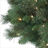 6.5ft Pre-Lit Slim Teton Pine Artificial Christmas Tree, Clear Lights