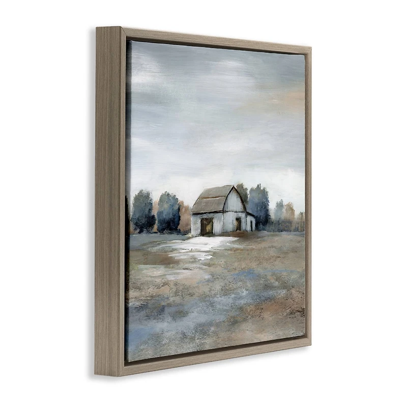 Stupell Industries Countryside Barn Neutral Tones Floater Framed Art