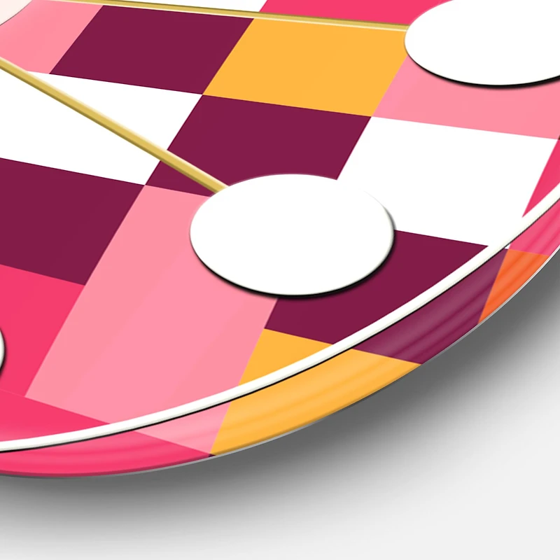 Designart 'Retro Geometric Design Vii Mid-Century Modern Wall Clock