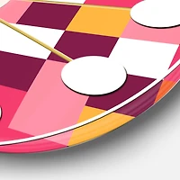 Designart 'Retro Geometric Design Vii Mid-Century Modern Wall Clock