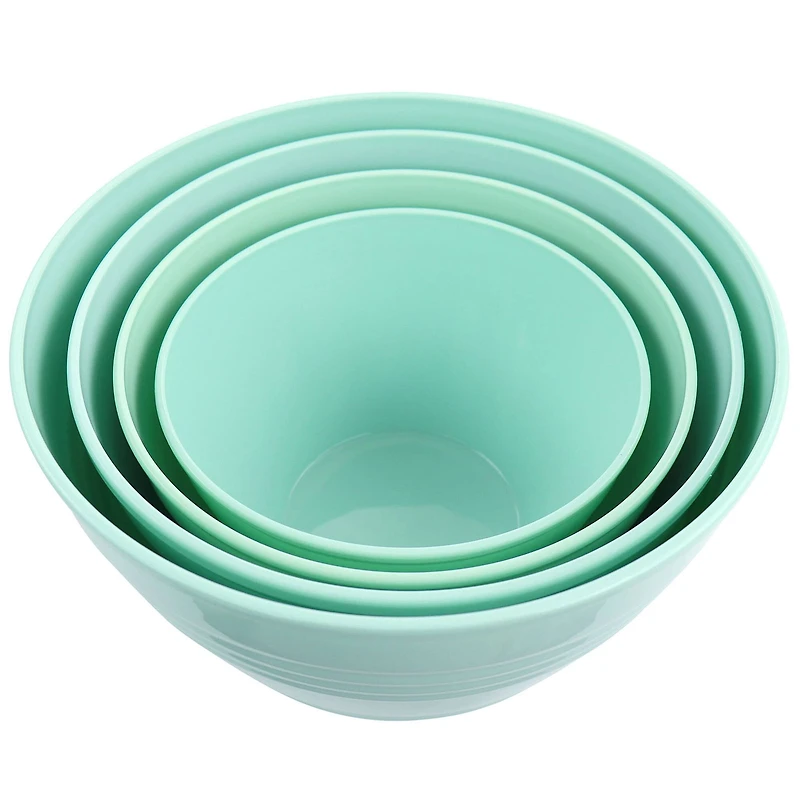 Martha Stewart Turquoise Plastic Bowl Set with Lids