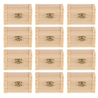 12 Pack: 3.5" Wood Treasure Chest by Make Market®