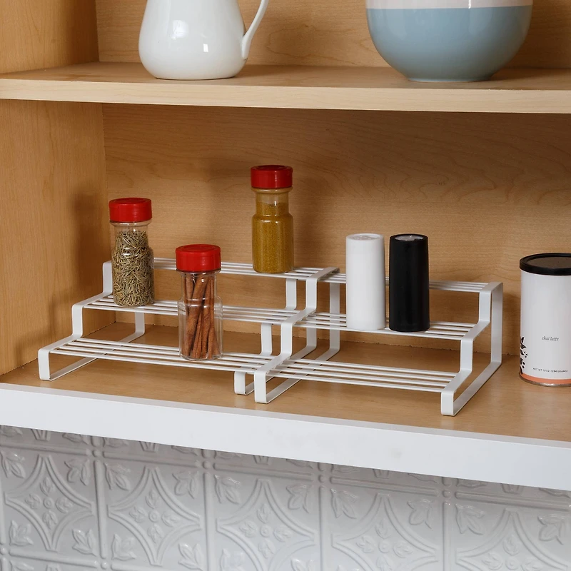 Honey Can Do White Expandable 3-Tier Spice Rack