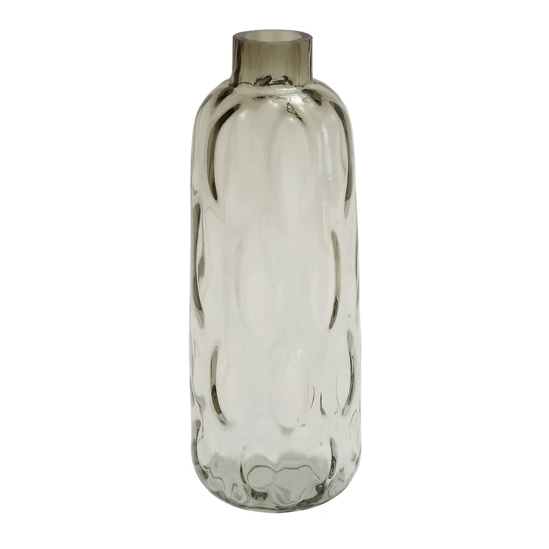 17" Gray Coastal Glass Vase