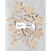 Essentials by Leisure Arts 4" Flat Wood Daisy Shapes, 24ct.