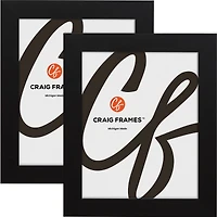 2 Pack Craig Frames Bauhaus Mystic Satin Black Picture Frame