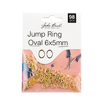 John Bead Must Have Findings 6mm Oval Jump Rings