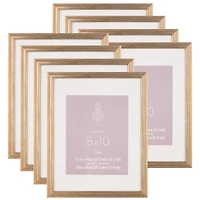 8 Pack: 8" x 10" Gold Narrow Aspect Frame with Mat by Studio Décor®