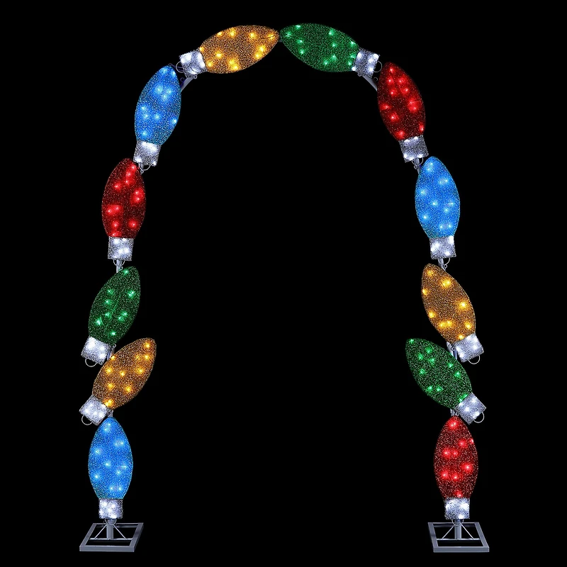 Mr. Christmas 8 ft. Illuminated Tinsel C9 Bulb Arch​
