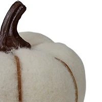 5" Cream & Brown Fall Harvest Tabletop Pumpkin