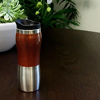 Gibson Home® Monaco Cafe 15oz. Stainless Steel Thermal Insulated Travel Mug Cup with Lid