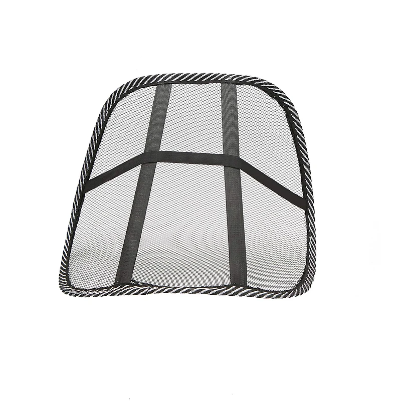Mind Reader Black Mesh Lumbar Support Adjustable Cushion Set
