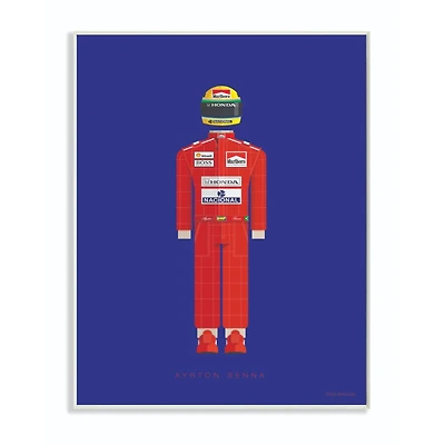 Stupell Industries Ayrton Senna Famous Fashion Design with Frame Wall Accent