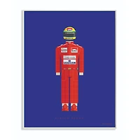 Stupell Industries Ayrton Senna Famous Fashion Design with Frame Wall Accent